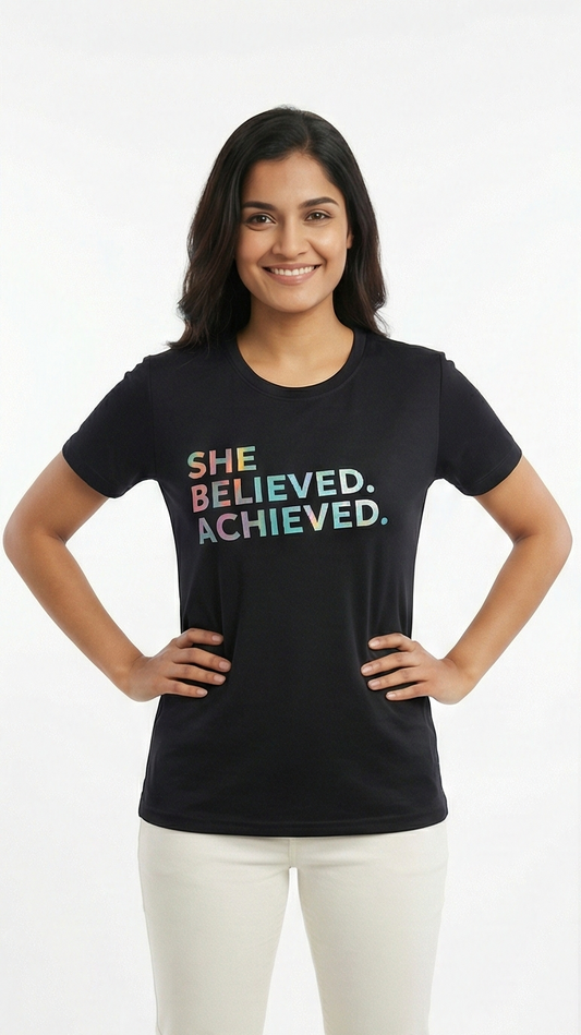 "She Believed Achieved" Graphic Tee