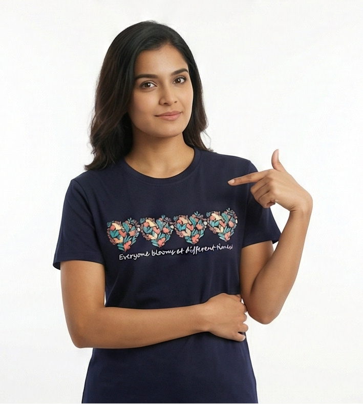 "Blooming Hearts" Graphic Tee