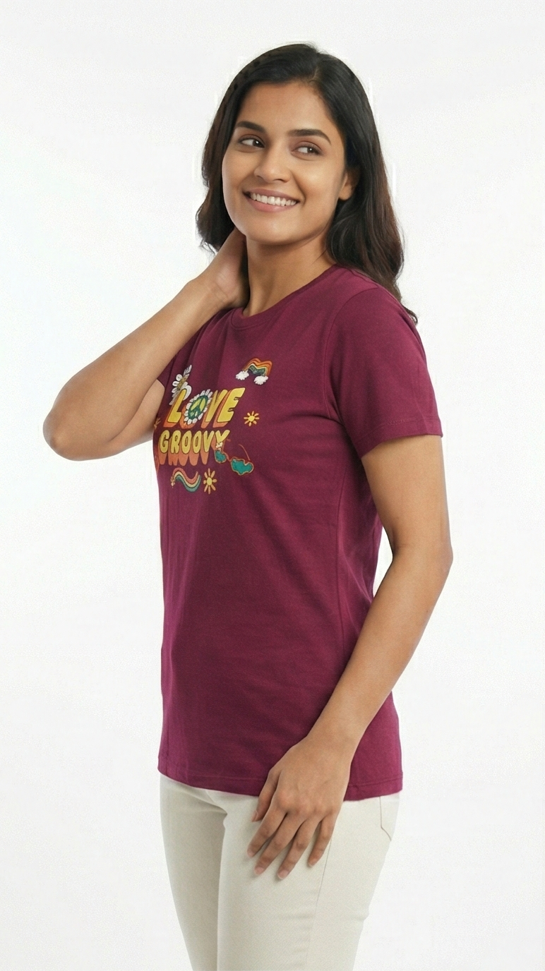The "Love Groovy" Retro Graphic Tee