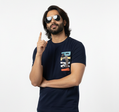 DA BLUE | "PLAY" Graphic Tee – Navy