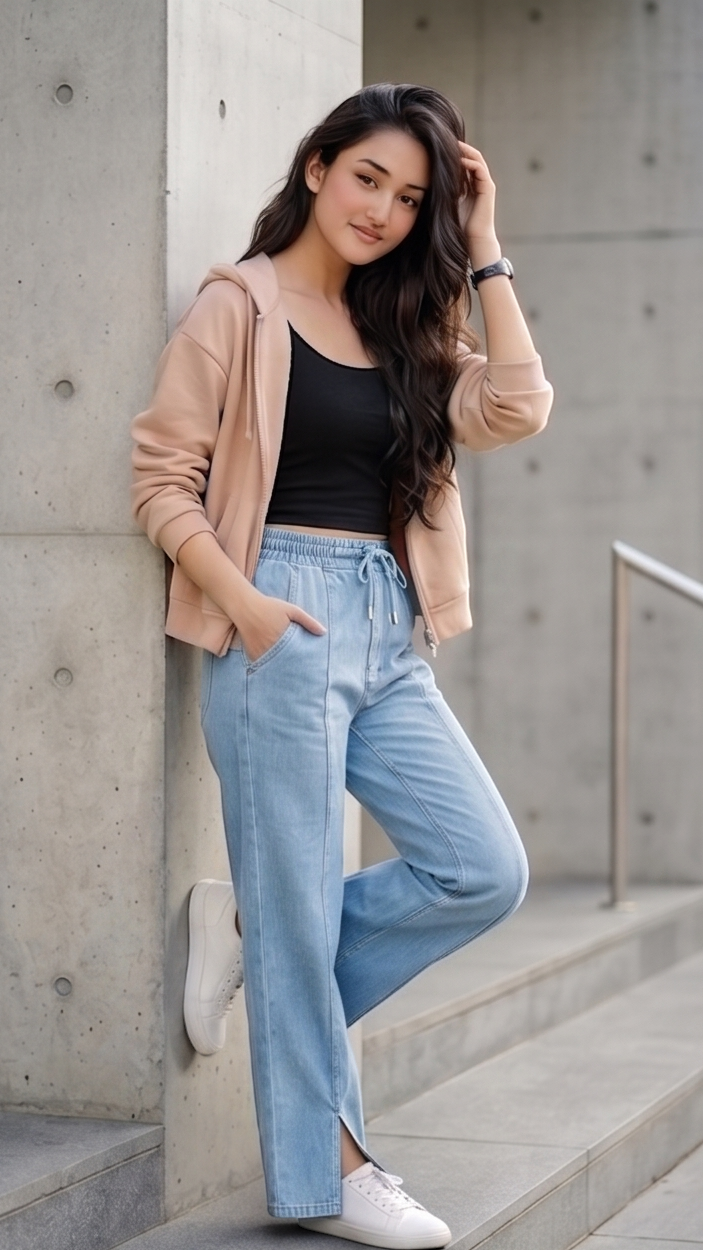 The Seoul-Split Wide Leg Denim