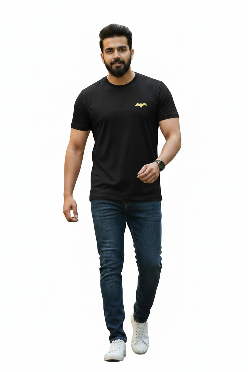 The Dark Knight Graphic Tee – Midnight Gold Edition
