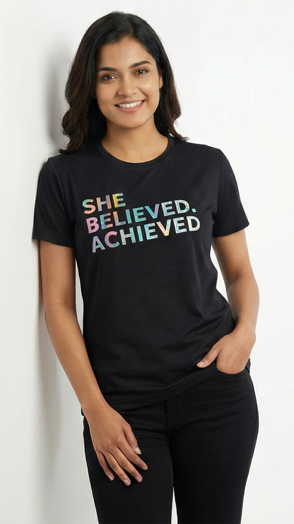 "She Believed Achieved" Graphic Tee