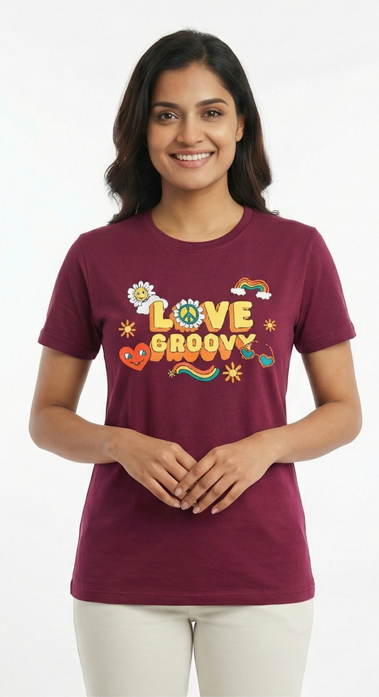 The "Love Groovy" Retro Graphic Tee