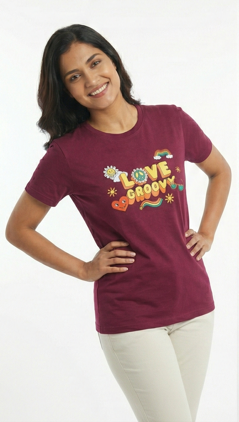 The "Love Groovy" Retro Graphic Tee