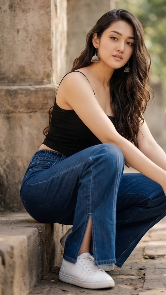 The Seoul-Split Wide Leg Denim